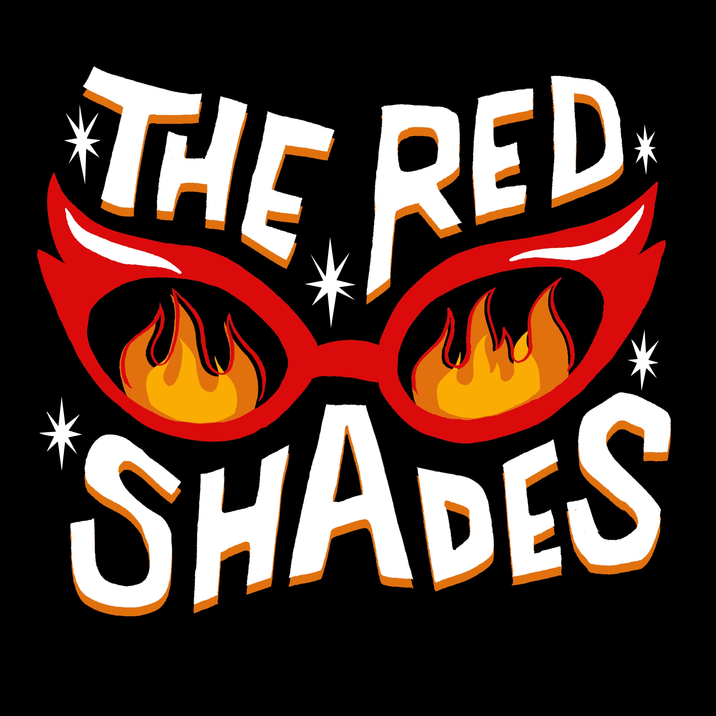 red shades square logo